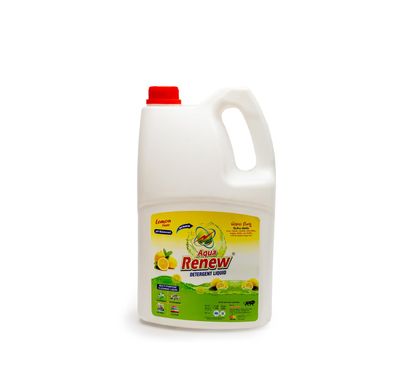 AQUA RENEW Dishwash Gel Yellow Lemon & active salt, Refreshing, Antibacterial, Leaves no residue,Fast Cleaner for all types of Utensils, Dishwasher Liquid, Refill Can (5L)
