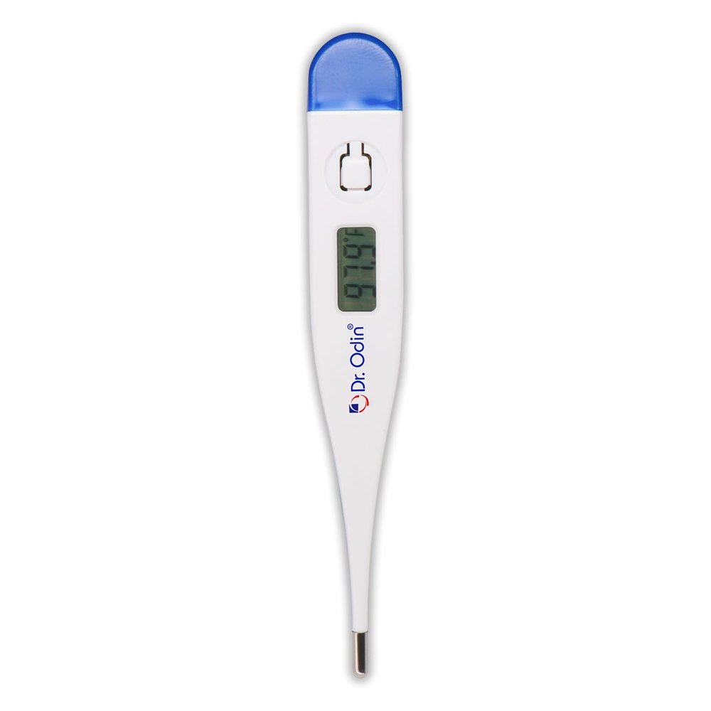 Dr. Odin ODT101 Digital Thermometer for Adults & Kids | 60-Second Fast Reading | Oral, Rectal & Underarm Use | High Accuracy, Fever Alarm, Auto Shut-Off (Pack of 1)