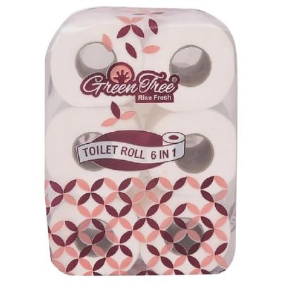 2 Ply Toilet Paper Roll, 6 in 1 Pack Napkins, Tissue, Tissue Paper