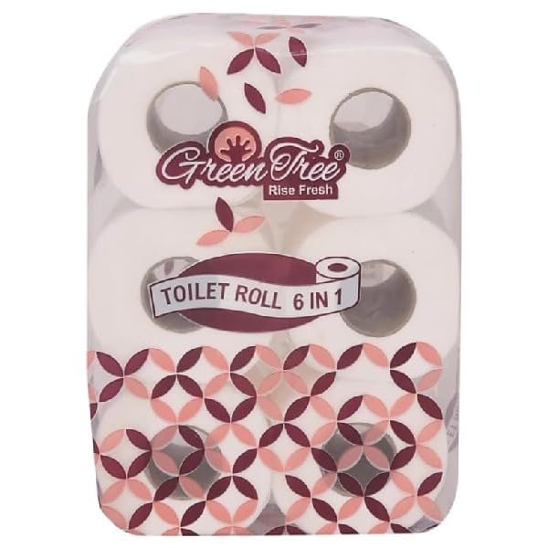 2 Ply Toilet Paper Roll, 6 in 1 Pack Napkins, Tissue, Tissue Paper