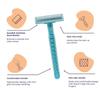 Sanfe Disposable Hair Removal Razor For Women Perfect For Legs, Arms & And Bikini Line 2 Blade Shaving Razor With Aloevera Extract - Pack Of 5 view 3