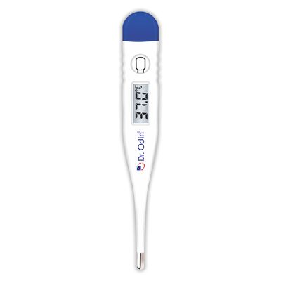Dr. Odin ODT 311 Digital Thermometer for Precise Temperature Monitoring in Celsius & Fahrenheit - Fast, Accurate, Water Resistant and Family-Friendly (White & Blue)