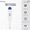 Dr. Odin ODT 311 Digital Thermometer for Precise Temperature Monitoring in Celsius & Fahrenheit - Fast, Accurate, Water Resistant and Family-Friendly (White & Blue) view 2