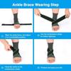 1PCS Ankle Brace for Women Men - Adjustable Ankle Sleeve Compression Support- Ankle Compression Sleeve for Achilles Tendonitis, Plantar Fasciitis Relief, Sprained Ankle, Ankle Support view 2