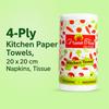 4-Ply Kitchen Paper Towels, 20 x 20 cm (3) Napkins, Tissue, Tissue Paper,Facial Tissue view 4