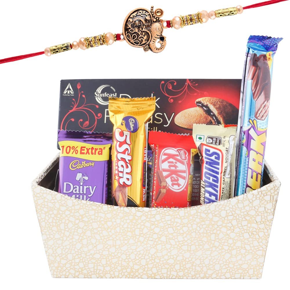 SFU E Com Attractive Chocolate Gift Hamper | Rakhi Chocolate Gift For Brother | Ganesh Rakhi With Chocolates | Rakshabandhan Chocolate Gift | 251