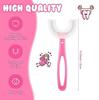 BADAL KIDZ Kids U Shaped Soft Silicone Manual Toothbrush | Food Grade Soft Silicone Brush Head | 360 Oral Teeth Cleaning Tools For Children & Infant | Suitable For 2-6 Years (Pack of 1, Pink) view 2