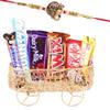 SFU E Com Handcrafted Metal Cart With Chocolates | Rakhi Chocolate Gift For Brother | Ganesh Rakhi With Chocolates | Rakshabandhan Chocolate Gift | 632 view 1