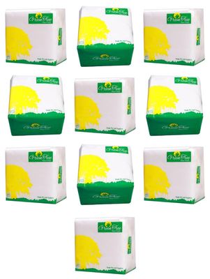 Green Tree Facial Tissue Paper Napkins 30x30 Cm Single Ply Pack Of 10 Napkins Soft Pack Ultrasoft Absorbent Made of Virgin Paper