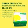 Green Tree Facial Tissue Paper Napkins 30x30 Cm Single Ply Pack Of 10 Napkins Soft Pack Ultrasoft Absorbent Made of Virgin Paper view 2