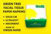 Green Tree Facial Tissue Paper Napkins 30x30 Cm Single Ply Pack Of 10 Napkins Soft Pack Ultrasoft Absorbent Made of Virgin Paper view 4