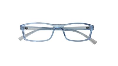 N Specs Near Reading Glasses For Men Women +1.00 to +3.00 Power, TR Rectangle Shape Medium Size Full Frame With Transparent Scratch Resistant Glasses (Its Original Glasses Not Fibre) (+1.00, Sky)