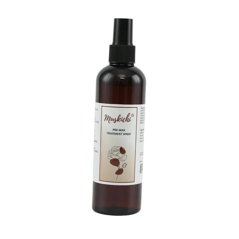 MUSKICHI After Wax Lotion for All Skin Types with Tea Tree Oil & Rose Extracts | Waxing Hair Cleaning with Naural Extracts & Vitamin E for Hydration & Softening- 200 ML