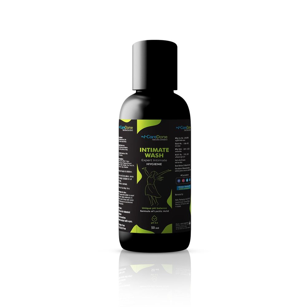 Caredone 50ml Feminine Wash | Mild, Effective, and pH Balanced | Gentle Cleansing with Aloe Vera for Sensitive Skin (Intimate Wash 50ml Pack 1)