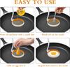 Toriox Silicone Egg Ring Maker - Pancake Mold for Breakfast Sandwiches, Omelets and More (2 Pack) view 3