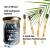 Arani Eco Dental Care Kit Blueberry|4 Adult Size Bamboo Tootbrushes|1 Jar Of Mintoo Blueberry Flavour 125 Tablets|Sulphate And Peg Free Toothpaste Tablets|Biodegradable Manual Toothbrushes view 2