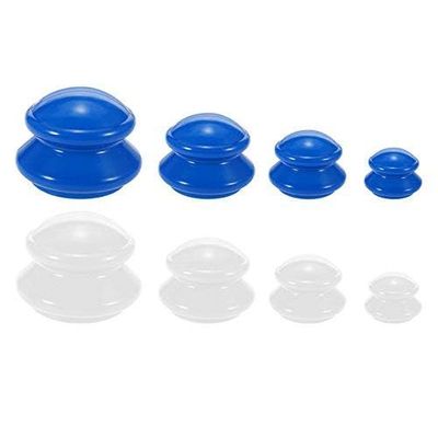4Pcs Moisture Absorber Anti Cellulite Vacuum Cupping Cup Silicone Family Facial Body Massage Therapy Cupping Cup Set 4 Size