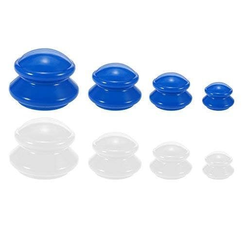 4Pcs Moisture Absorber Anti Cellulite Vacuum Cupping Cup Silicone Family Facial Body Massage Therapy Cupping Cup Set 4 Size