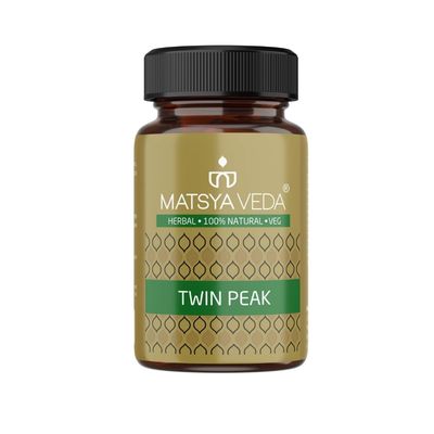 Matsyaveda Herbals Twin Peak : Helps Imroves Blood Flow & Cell Regeneration, Natural Support for Women's Health (Pack of 1, 60)