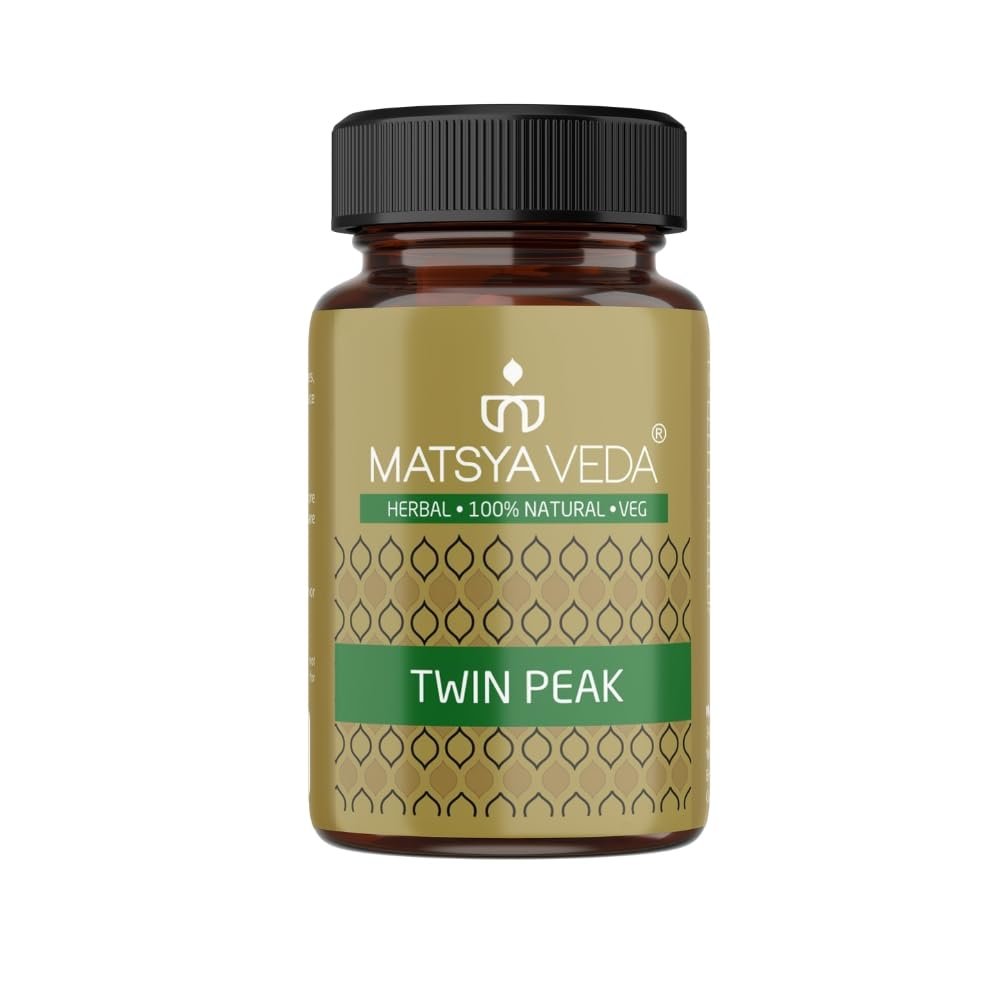 Matsyaveda Herbals Twin Peak : Helps Imroves Blood Flow & Cell Regeneration, Natural Support for Women's Health (Pack of 1, 60)