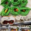 Fab Ellite Cotton Vegetable Bags Fridge Storage Bag Sabji Fruits Pouch Refrigerator Produce bags Clothe Muslin Reusable Washable with Drawstrings (Beige and Green, Pack of 12) view 4