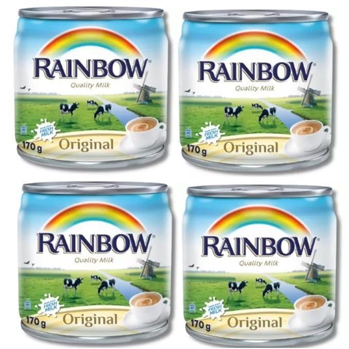 Rainbow Quality Milk Fresh Milk (Pack of 4) 170g Each (Imported UAE)