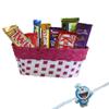 SFU E Com 8 Pieces Chocolate Gift Hamper With Beautiful Basket | Kids Rakhi Chocolate Gift For Brother | Doremon Kids Rakhi With Chocolates | Rakshabandhan Chocolate Gift | 177 view 1