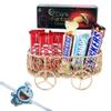 SFU E Com Beautiful Chcocolate Basket Hamper | Kids Rakhi Chocolate Gift For Brother | Doremon Kids Rakhi With Chocolates | Rakshabandhan Chocolate Gift | 949 view 1
