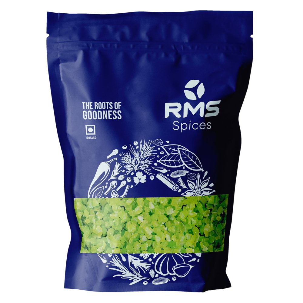 RMS Green Tutti Frutti - 250 Grams | Tooty Frooty | Tooty Fruity | Cherries | Cherry for Baking, Dessert Toppings