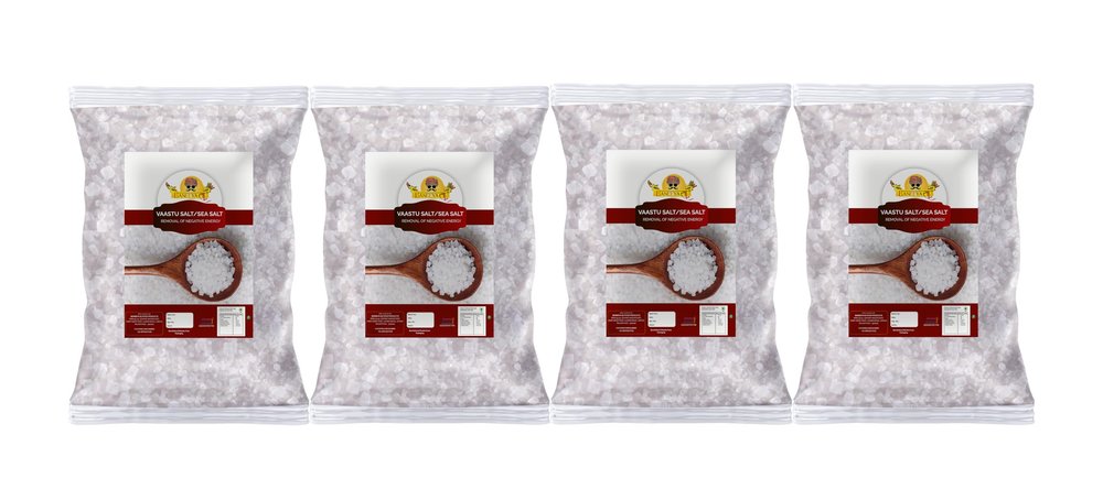 Baneeya Sa Diwali Sale Suddh Fresh Arabian Sea Salt | Traditionally Made 100% Natural | Crystal Mota Salt | Namak Rich In Minerals-1900GM*4Pack Great Indian Festival