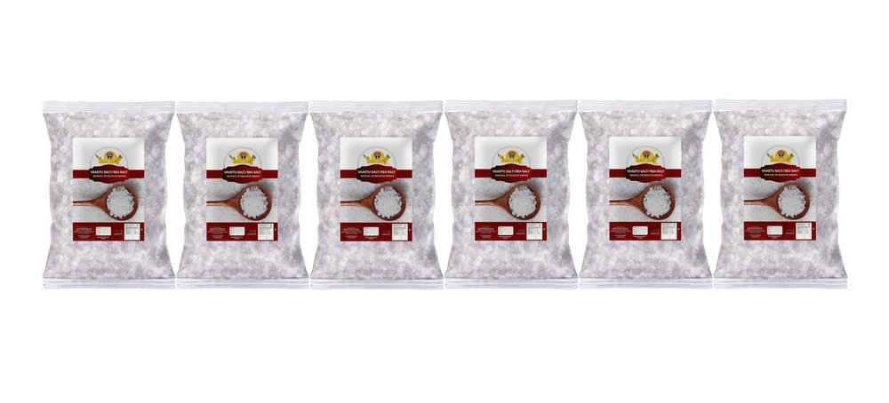 Baneeya Sa Crystal Sea Salt, Coarse Grain | Salt, Sea Salt Granules | Fine Grade | Yoga Meditation Sea Salt | Naturally Rich in Positive Energy-400GM*6Pack