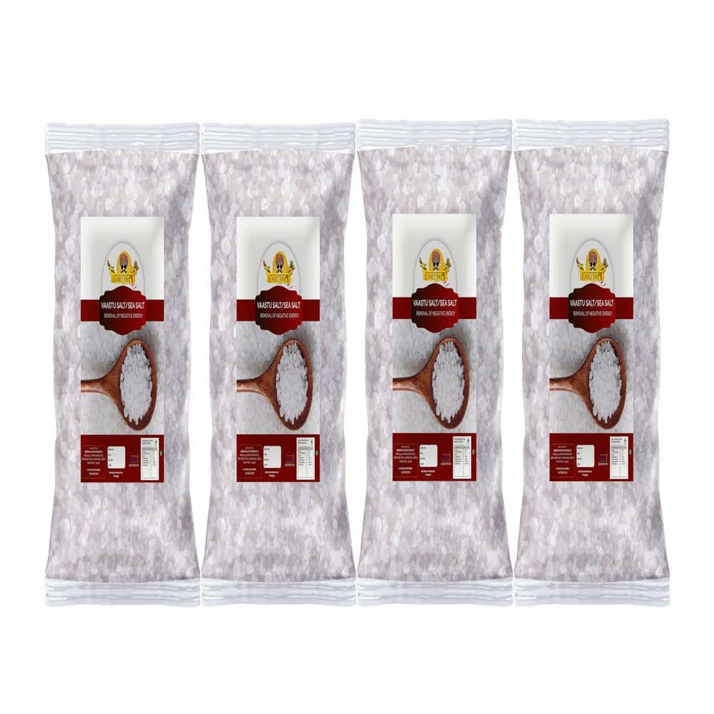 Baneeya Sa Crystal Sea Salt, Coarse Grain | Salt, Sea Salt Granules | Fine Grade | Yoga Meditation Sea Salt | Naturally Rich in Positive Energy-400GM*4Pack