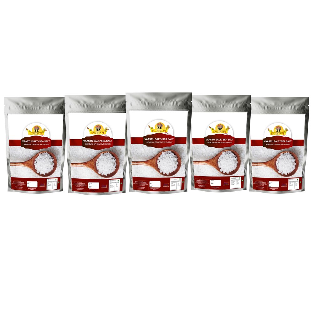 Baneeya Sa Diwali Sale Hand Cleaned Chemical Free Salt Sabut Namak Rich In Minerals Crystal Sea Salt Un-Filtered Sea Salt-850GM*5Pack Great Indian Festival