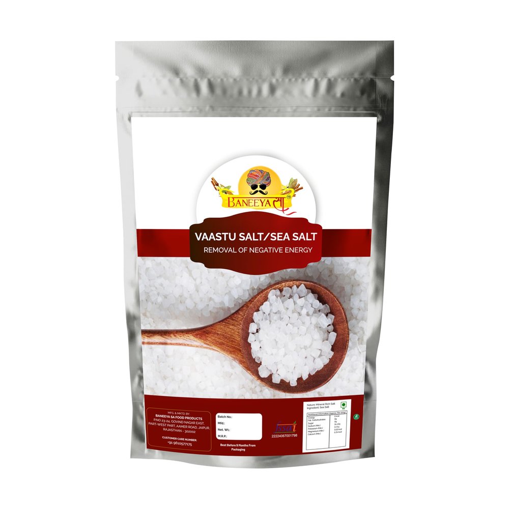 Baneeya Sa Diwali Sale Hand Cleaned Chemical Free Salt Sabut Namak Rich In Minerals Crystal Sea Salt Un-Filtered Sea Salt-850GM*1Pack Great Indian Festival