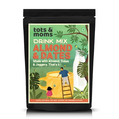TOTS AND MOMS Milk Booster - Almond & Dates With Jaggery 200G|No Sugar No Malt No Additives |