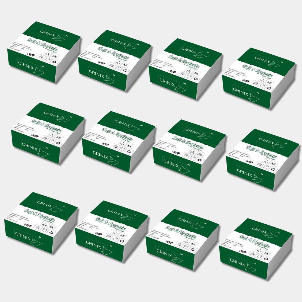 Grinix Soft Tissue Paper Napkin 100% Virgin (1200 Sheets)