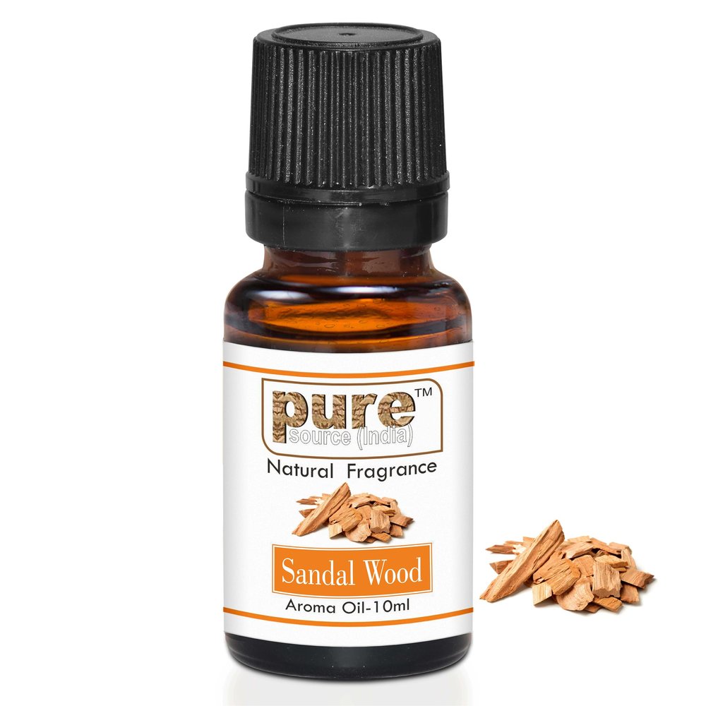 Pure Source India Aroma Oil for Home Fragrance | Best for Aromatherapy | Meditation | Used in Diffusers, Candles, Air Fresheners, Soaps (10ML) (Sandalwood)