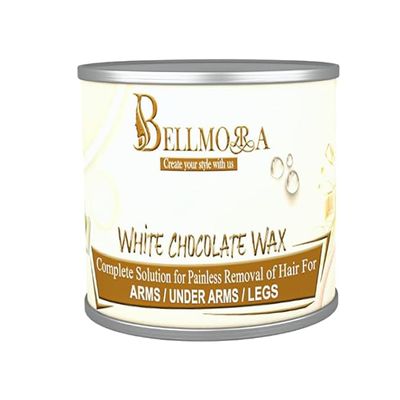 Bellmorra White Chocolate Wax - For Smooth Hair Removal With Extracts 600gm| For All Skin Types | Removes Tan, Dead Skin | For Arms, Legs and Full Body
