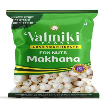 Valmiki Foods Premium Makhana, Fresh Fox Nuts, Phool Makhana, Raw Popped Lotus Seeds) - 1kg | Healthy Snack | Gluten-Free, Protein-Rich, Low-Calorie, Anti Oxidants, Non-GMO