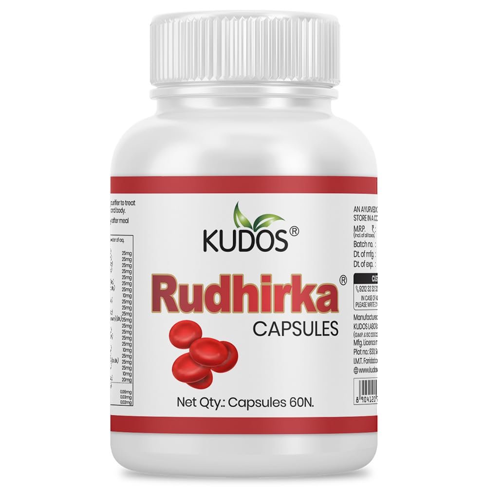 Kudos Rudhirka 60 Capsules -Helps Purify Blood