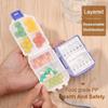 EAGEAN Pill Case (1 Pack) - Portable Small Supplements Tablet Container Box with 8 Compartments - Medicine Capsule Vitamin Fold Flip Organizer Dispenser Holder Storage for Travel Trip Pocket Purse view 4