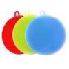 BuntyChiku Silicone Washing Sponge Antibacterial Vegetable Washing Brush and Silicone Dish Scrubber Fruit Round Scrubber Pad Multipurpose Silicone Dishwashing Tools for Kitchen (2) view 1