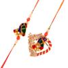 Ascension 1 Pair of Couple Rakhi Chocolate Gift for Brother Raksha Bandhan Gift for Bhaiya Bhabhi Rakhi Chocolate Hamper Gifts Rakhi Combo Gift Couple Rakhi for Brother Bhabhi With Dark Fantasy Pack view 2