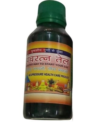 Magnetic Pancharatna Ayurvedic Oil for Body Massage Oil | Knee Back Body Oil for Pain Relief - 100 ML
