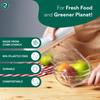 ECO SOUL [30 cm x 30 mtr] Compostable Cling Wrap | Plastic-Free Transparent Kitchen Film | Like Silver Aluminum Paper Foil/Roll | Food Wrapping, Covering & Packaging Sheet | BPA Free view 3