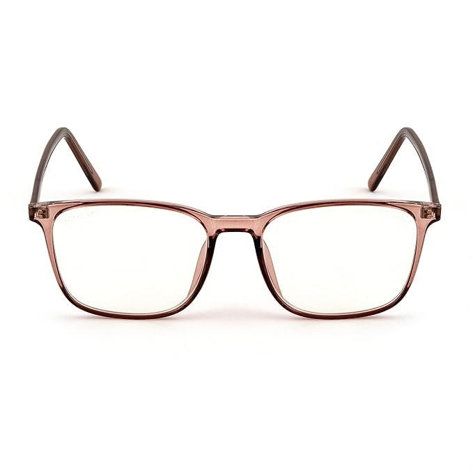 VIRAJ OPTICAL KART | BEST READING GLASSES | BEST COMPUTER BLUE CUT LENSES |LIGHT WEIGHT PLASTIC SQUARE BROWN COLOR FRAME | ALL POWER AVAILABLE (+125)