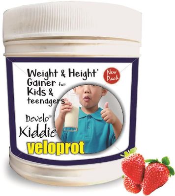 Develo Weight Gainer & Height Growth Protein Powder for Little Kids(2-12 Years) & Teenage Children, Boys & girls 500 gm Strawberry Flavour