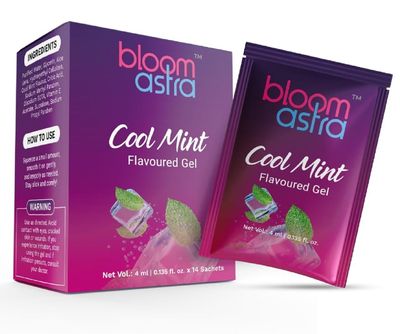 Bloomastra Massage Gel for Thrilling Vibe | Cooling & Warming Gel for Men & Women (Cool Mint, Pack of 9)