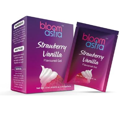 Bloomastra Massage Gel (Strawberry Vanilla, Pack of 9)