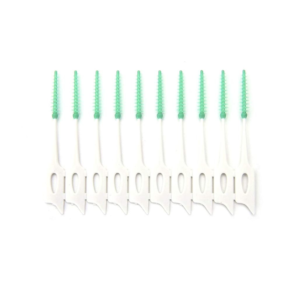 ELBME 16Pcs/Lot Orthodontic Brush Interdental Brush Dental Rubber Interdental Cleaning Brushes Oral Care Toothbrush